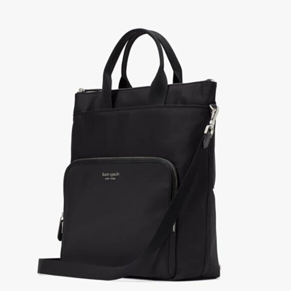 Kate Spade Sam KSNYL Nylon Convertible Tote Backpack Black main image 10